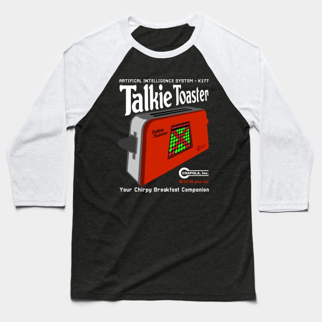 Talkie Toaster Breakfast Companion Baseball T-Shirt by Meta Cortex